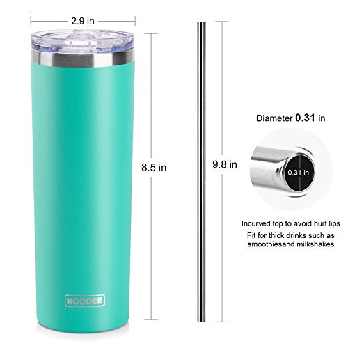 20 oz Skinny Tumbler (Teal/Pink / 12 Ounces)