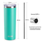 20 oz Skinny Tumbler (Teal/Pink / 12 Ounces)