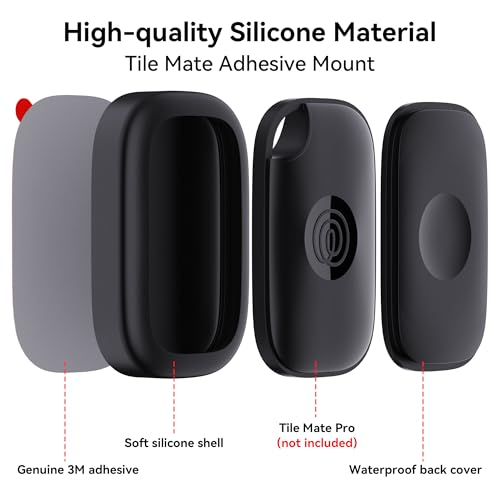 4 Pack Adhesive Mount Holder for Tile Life360 Pro 2024 Tracker with 3M Adhesive Sticker (4 x Pack Mount for Tile Pro)