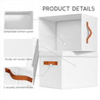 Storage Bins with Lids (White / L(4-Pack))