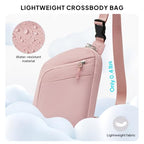 Anti Theft Crossbody Bag for Women Girls (Pink)