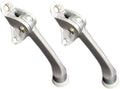 QCAA Heavy Duty Kickdown Door Stopper, Zinc Die Cast, Satin Chrome, 2 Pack by QCAAHardware