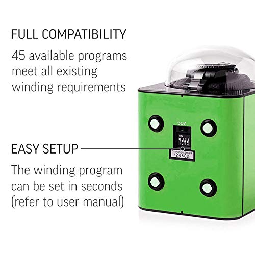 Watch Winder for Automatic Watches with Vertical Rotor Stop (Green)