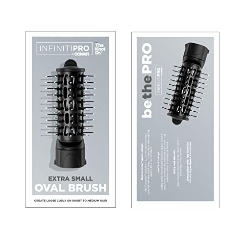 INFINITIPRO BY CONAIR The Knot Dr. Extra Small Oval Brush for Loose Curls on Short to Medium Hair (Extra Small Oval Brush / 1 Count (Pack of 1))