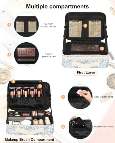Large Makeup Bag (Medium / Floral Print)