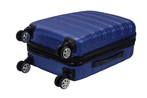 Melbourne Hardside 3 Piece Expandable Spinner Wheel Luggage Set (Blue / 3 Piece (20"/24"/28"))
