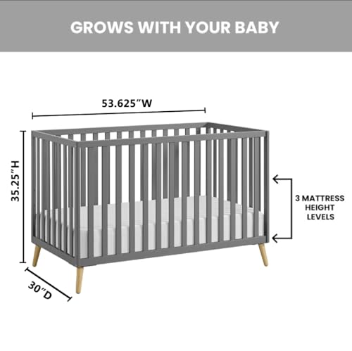 Cozy Nest Convertible Island Crib (Dove Gray/Natural)