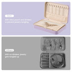 Travel Jewelry Case for Women Girls (Purple / Large (10"W*6.69"D*2.17"H))