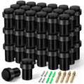 50 Pcs Floor Mounted Door Stopper Stainless Steel (Black)