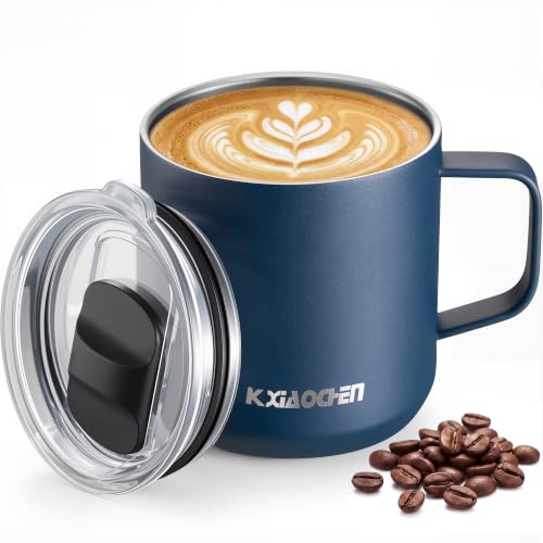 14 oz Thermal Insulated Coffee Mug (A1.Navy Blue / 14 ounces (1 pack))