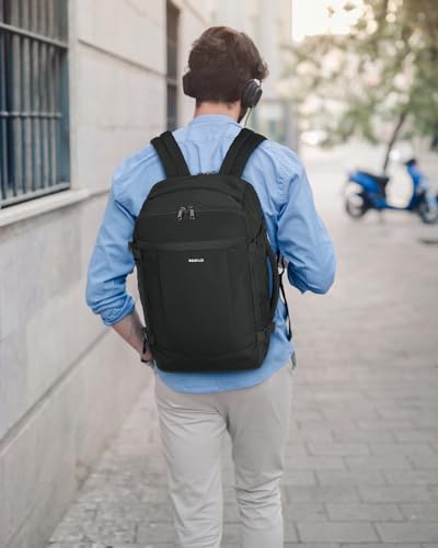 17'' Travel Backpack Airlines Approved Personal Item Carry On Bag Black (Black / 17 inch underseat)