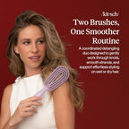 Flexi Flow Duo Detangler Brush (Soft Violet / 2 Pcs)