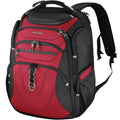 Travel Laptop Backpack 18.4 Inch XXXL Computer Backpack for Men (Black/Red / 18.4 inch)