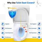 Toilet Seat Covers Disposable Flushable Travel Pack of 100 (XL (Pack of 100))