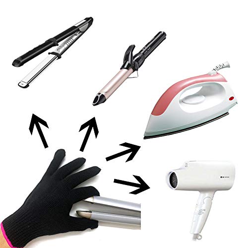 Heat Resistant Glove for Hair Styling (Black)