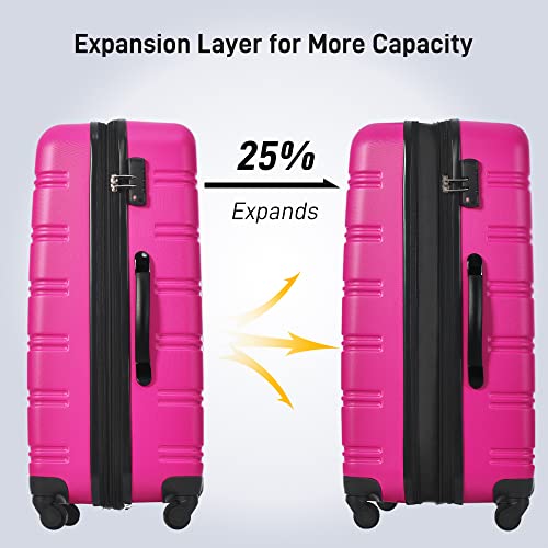 Luggage sets of 2 Piece (Luggage Set With Bags / Pink-1(20+24+bag))