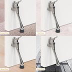2 Pack 6 Inch Kick Down Door Stoppers for Bottom of Door (Satin Nickel / 6 inch x 2pack)