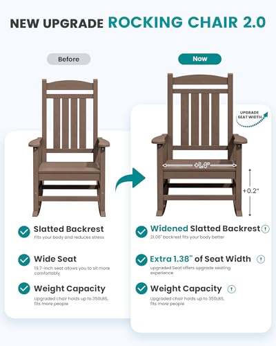 Rocking Chair Outdoor (Brown / 1 Pack)