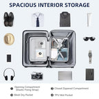 20" 28" Expandable Luggage Sets 2 Piece Hard Shell Suitcase (Arctic Silver / Expandable 2-Piece Set(20/28))