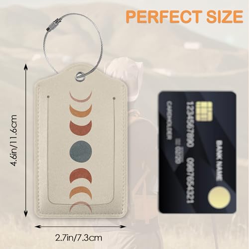 Minimalist Sunset PU Leather Luggage Tags for Suitcase (Minimalist Sunset)