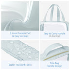 Clear Makeup Bag Travel (05 Grayish Blue / Full Vacation (Mixed Sizes))