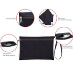 Large Capacity Foldable Tote Bag with Zipper (Navy)