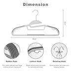 Plastic Hangers 100 Pack with Non (Gray / 100 pack)