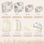 8 Set Packing Cubes for Travel (8 Set - Sand / Set of 8)