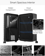 28 Inch Trunk Luggage with Spinner Wheels (Blue / Trunk-Large 28-Inch)