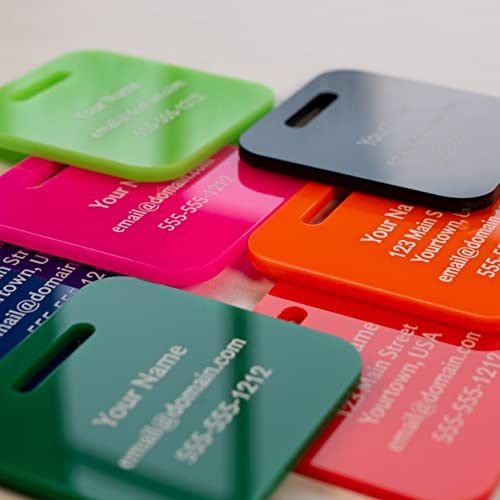 Custom Luggage Tags (Lime / Acrylic Tags (Light, Bright & Durable))
