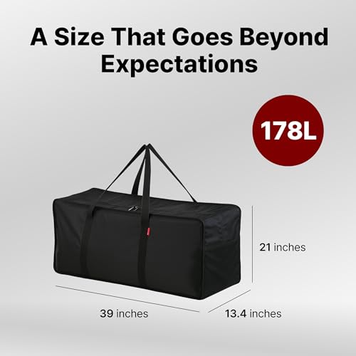 Professional Quality Extra Large Nylon Duffel Bag (178L (39"x21"x13.4"))
