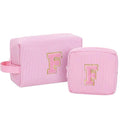 Personalized Initial Makeup Bag 2 (Pink 02)