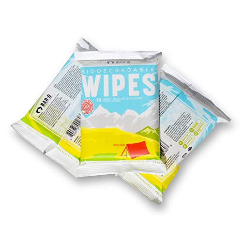 Bar D Biodegradable Body Wipes with Tea Tree Oil & Aloe Vera (10 Count (Pack of 3))