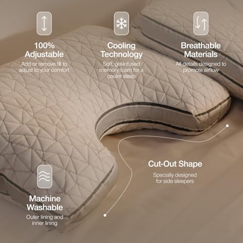 Eden Cut Out Bed Pillow for Side Sleepers (Queen / Cut-out)