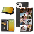 Custom Wallet Phone Case for iPhone 15 (iPhone 15 / Black-E)