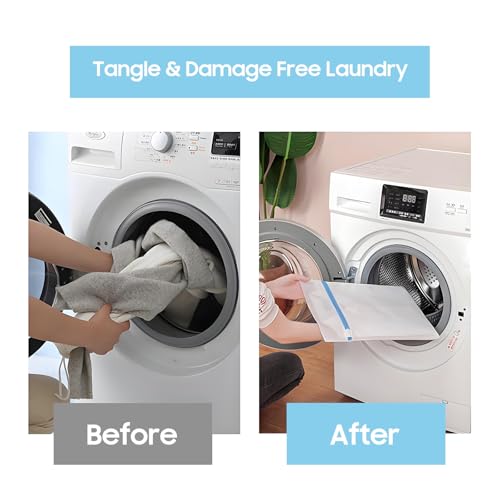 4 Pack Large Fine Mesh Laundry Bags for Delicates