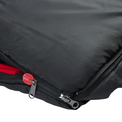 Zero Degree Sleeping Bag for Adults 100% Cotton Flannel Tall and Big (0F-84" x 40" Left Zip / Black)