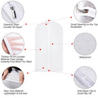 Garment Bags for Hanging Clothes 24" x 60" Coat Covers for Closet Foldable Washable Dress Bags for Hanging Clothes for Long Dress Dance Costumes Suits Gowns Coats (White / 24''X60'')