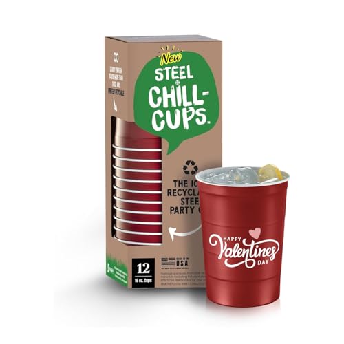 16 oz. Reusable Party Cups (Valentine Red / 12 Count)