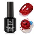 Beetles Glitter Red Gel Nail Polish Wine Red Shimmer Gel Polish 1Pcs 0.5Oz (C - Shimmery Red | Berry Wine)