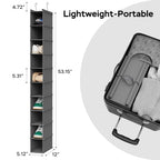 10 Shelf Hanging Shoe Shelf Organizer (Grey / 1-Pack)