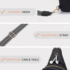 Sling Bag for Women Vegan Leather Small Fanny Pack Crossbody Bags Chest Bag for Women Black (2-black)
