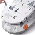 Stretch Fitted Bassinet Sheet Set BROLEX 2 Pack Cradle Sheets for Bassinet Pad (Snowy Forest / 32x16 Inch)