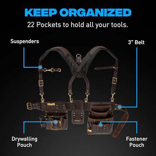 Drywall Tool Belt + Suspenders (Drywall Belt + Suspenders / Small)