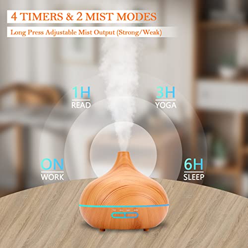 550 ML Aroma Diffiser with Essential Oils Set (Light Colour-30)