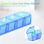 Extra Large Pill Organizer 3 Pack (Black+white+blue)