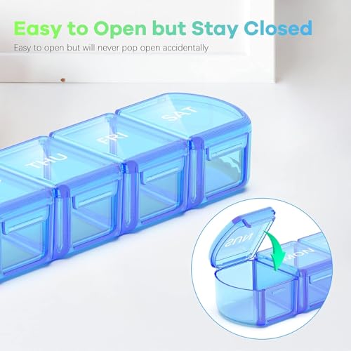 Extra Large Pill Organizer 3 Pack (Black+white+blue)