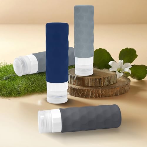 Travel Bottles for Toiletries (Navy Blue)