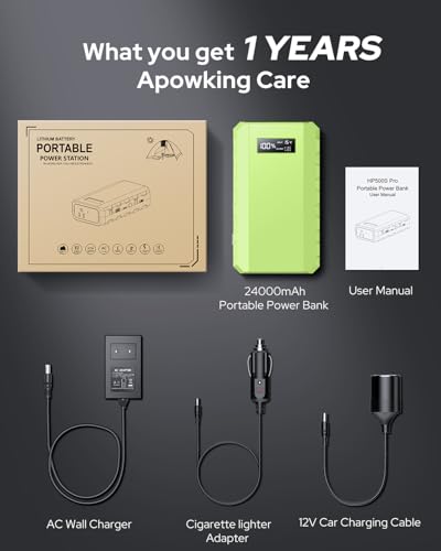 Portable Power Bank with AC Outlet (Green)