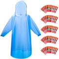 6 & 20 & 50 Pack Disposable Rain Ponchos for Adults (Blue / 20 Pack)